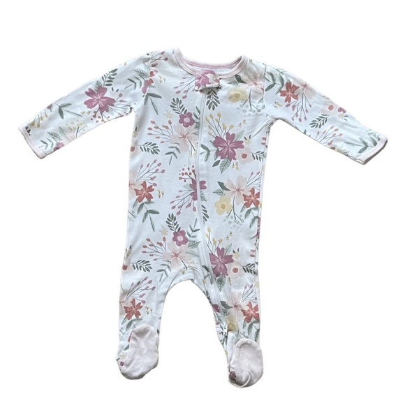 3 Pack Girls 3-6M Zip Up Pajama Bundle - Picture 3 of 4